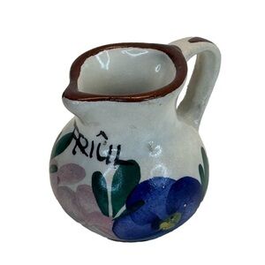 Vintage Miniature Made In Italy Pitcher Italian Pottery Decorative Ceramic 1.75”